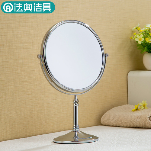 Hole-free bathroom makeup mirror Hotel bathroom double-sided magnifying beauty mirror Wall-mounted foldable LED mirror