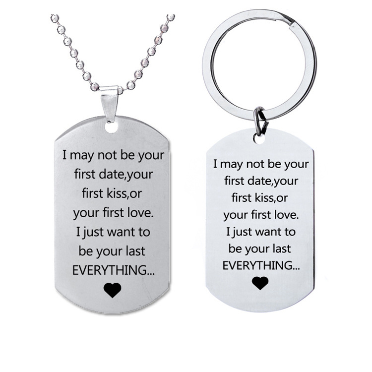 Couple stainless steel keychain I may no...