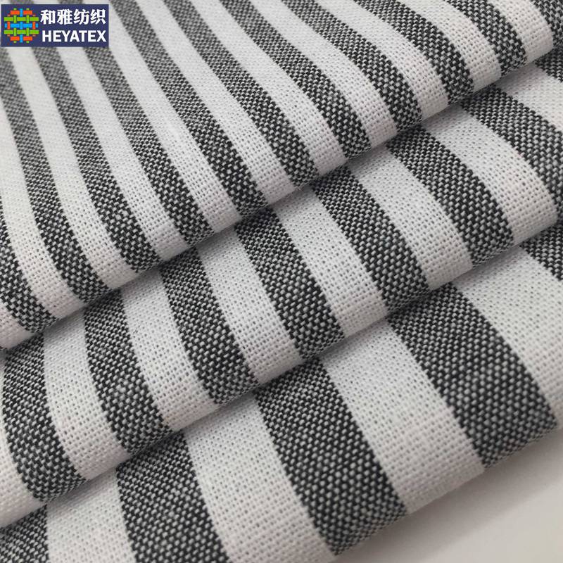 黑白弹力条纹 6种条宽10余色 21S色织条服装配饰面料 现货H2277