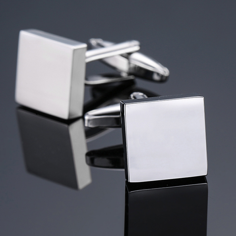 Business Geometric Copper Plating Men's Cufflinks display picture 5