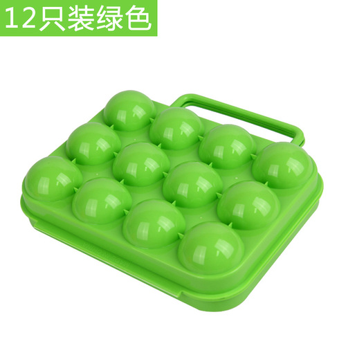 Outdoor shockproof egg box for home picnic portable plastic 6-grid 12-grid duck egg packaging box portable egg tray