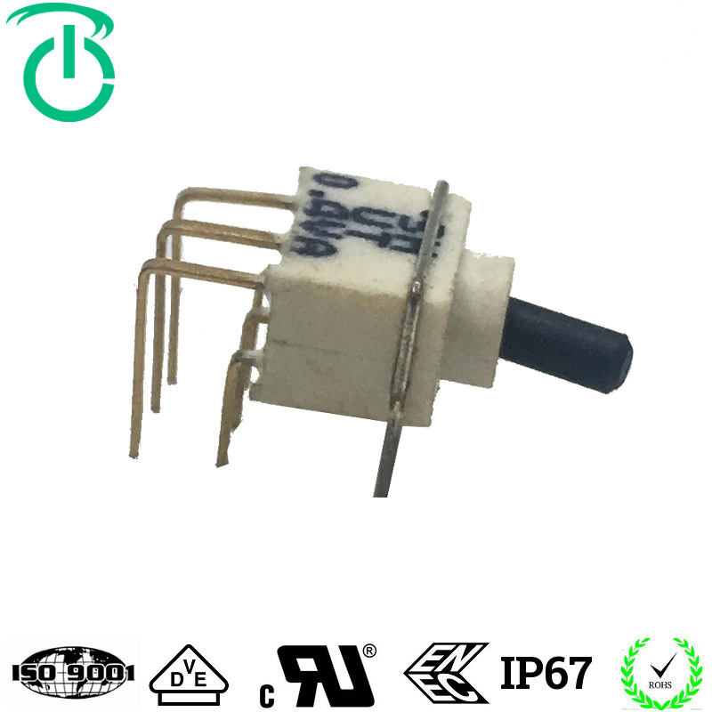 热销超小mini型侧向白色两档5脚PLC专用防水UT钮子开关