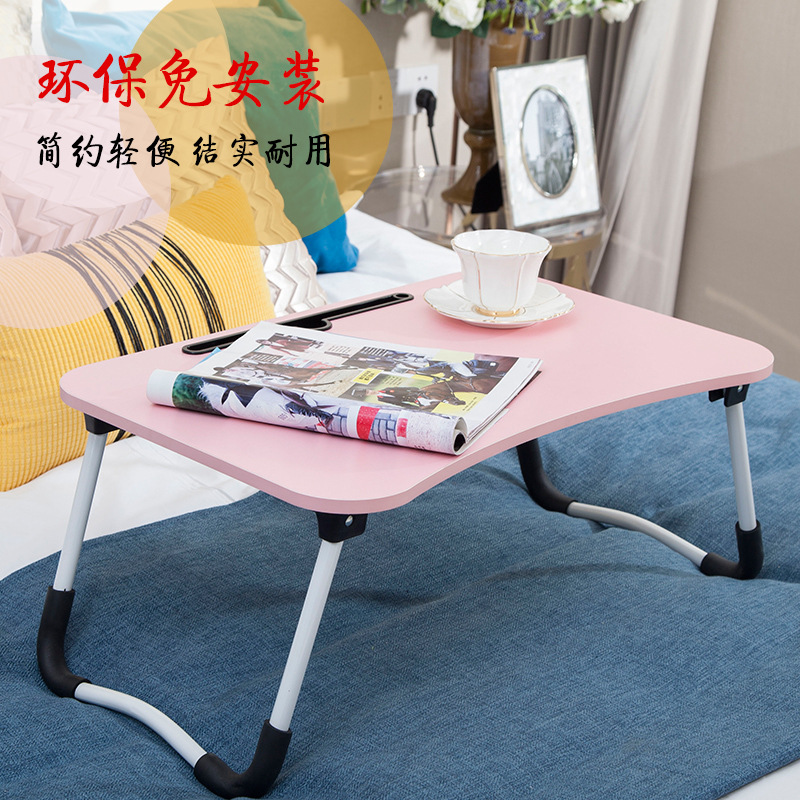 Bed desk student dormitory laptop table bed with learning writing shaped folding table wholesale
