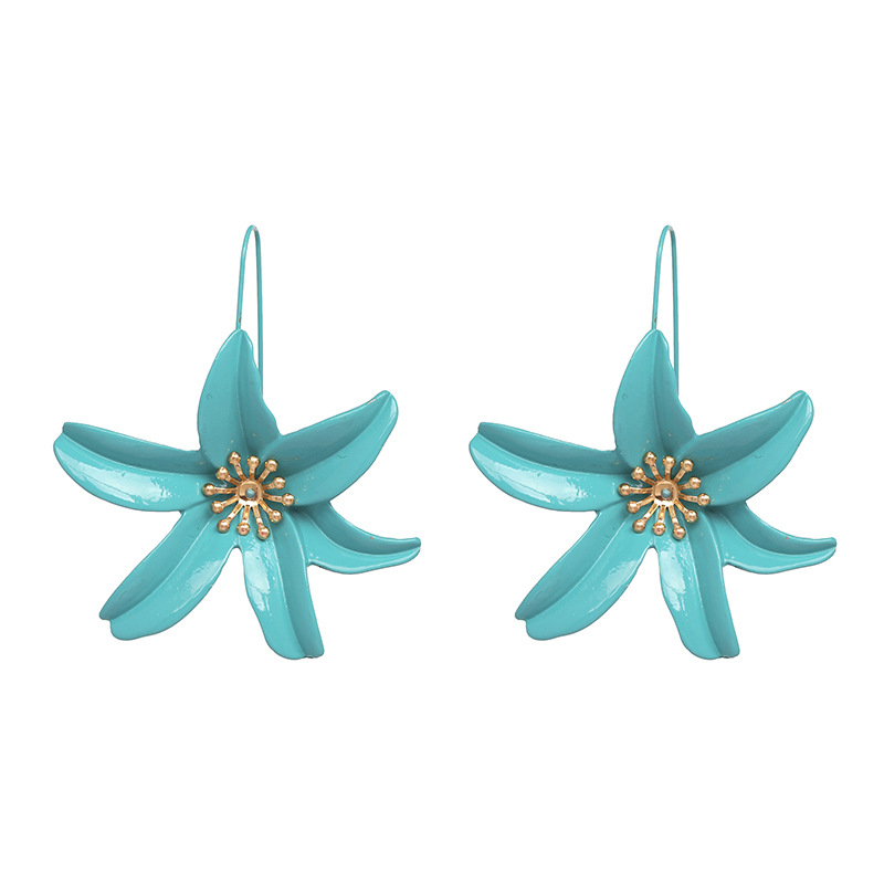 New Fashion Alloy Lily Earrings 7 Colors display picture 5