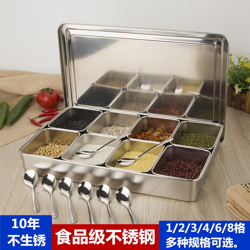 Stainless steel Japanese Seasoning box one two three four six eight Special thick Seasoning box Cheap Manufactor Direct selling On behalf of