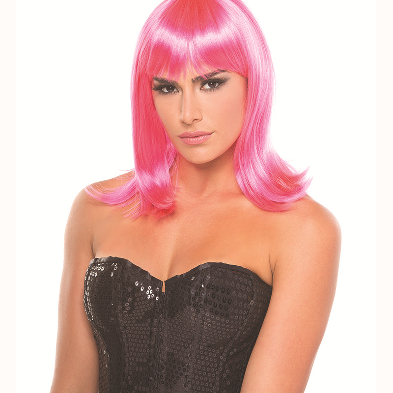 NEWLOOK BW093 multicolor europeo y americano pelo largo sintético peluca de vacaciones peluca