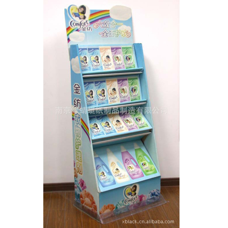 洗衣液纸货架 超市商品纸展架 促销展会纸堆头