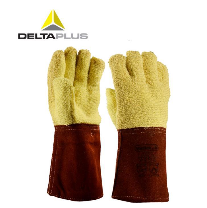 代尔塔芳纶毛圈布耐高温400度加长袖口柔软防切割手套203007现货