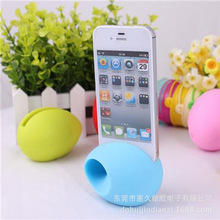 现模供应硅胶鸡蛋手机座 硅胶鸡蛋喇叭扩音器 个性化设计手机座