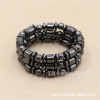 Cross -border with magnetic black bile magnet bracelet Sanbao black ore elastic beaded black bile magnet bracelet bucket beads