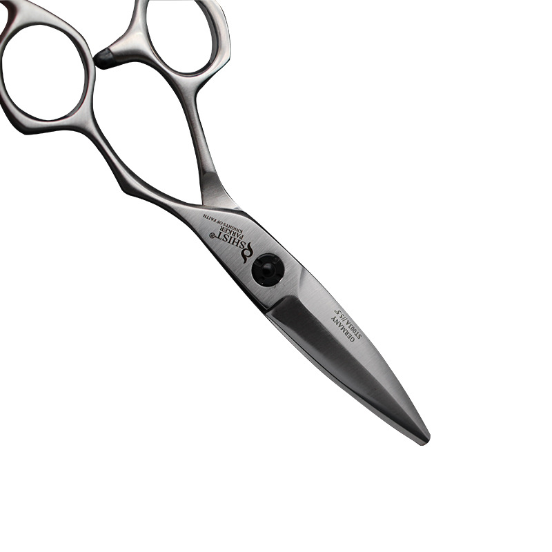 Ciseaux de coiffure professionnels authentiques Jiujing, en forme de feuille de saule, courbés et sans couture._voghion.com