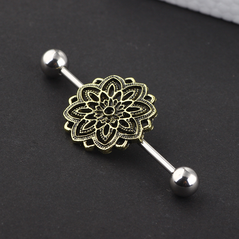 Labret piercing jewelry detail image