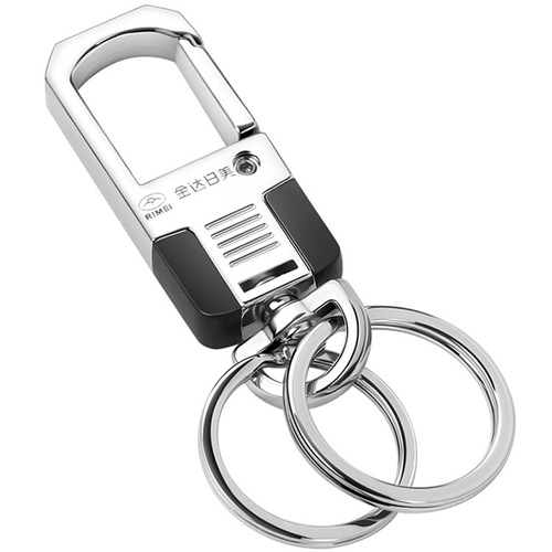 Jinda Rimei metal keychain, stainless steel key ring, keychain, car key ring, simple pendant for men and women