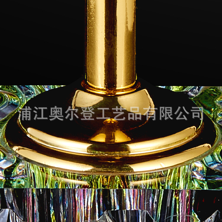 车载水晶香水瓶出风口q版旋转高档方形螺口香水瓶中东精油瓶15ml详情图2