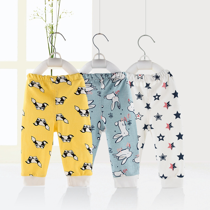 baby Long johns Leggings Infants pure cotton trousers Boy spring and autumn Crotch opening Women's singles trousers 0-3 Underpants