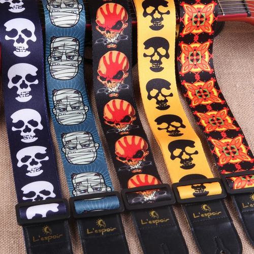 Thermal transfer folk guitar strap Color printed guitar strap Electric guitar universal shoulder strap