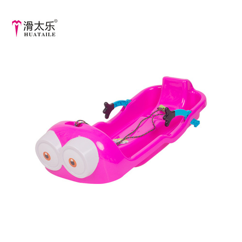 Haitaile Ski Board Thickened Children's Grass Board Double Person Sandboard Skiing Boat with Brake Ski Car Sled 