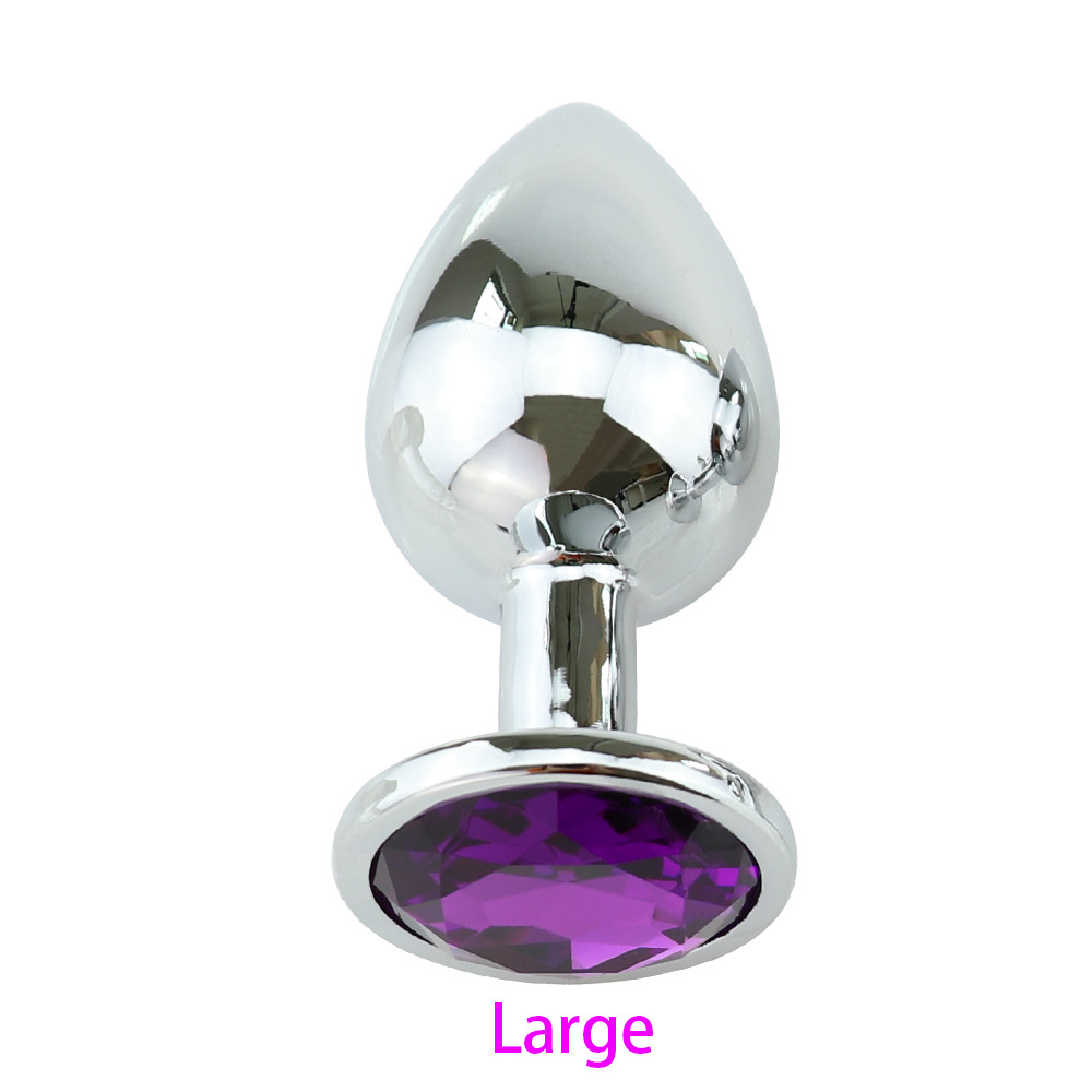 Productos adultos al por mayor con diamante volver corte metal anal plug galvanoplastia de acero inoxidable perno AliExpress Amazon Venta caliente