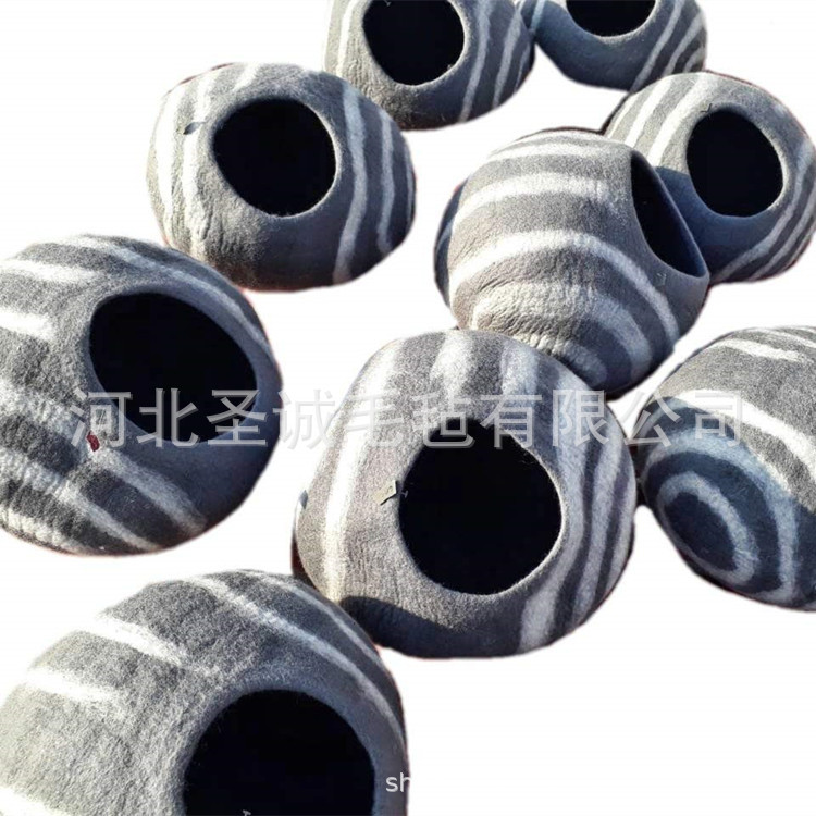 Wholesale four seasons Pet nest wool felt cat nest Cat nest gray…