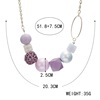 Candy -colored necklace female geometric wood bead pendant neighborhoods cross -border accessories new popular jewelry