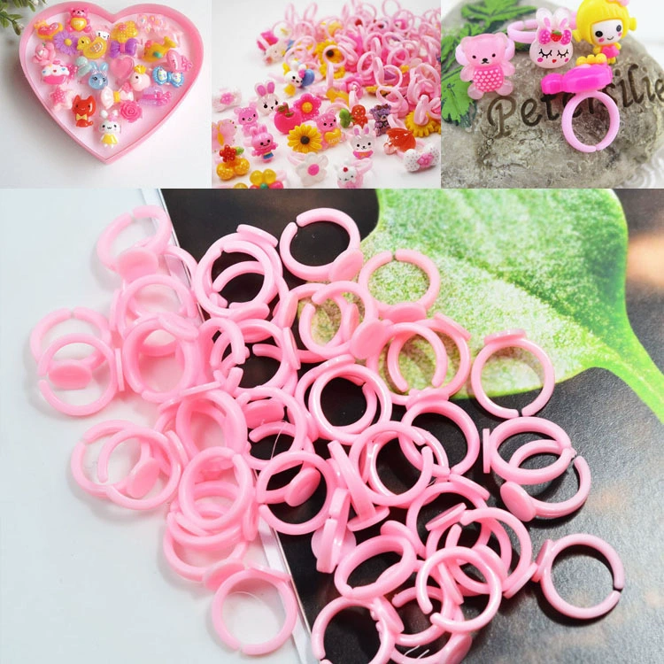 Children's hair accessory handmade, fuchsia plastic ring, accessories, DIY