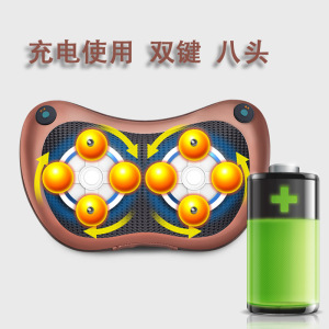 工厂 批发颈椎按摩枕 欧标按摩枕头车载 调速 家居腰部美规按摩仪