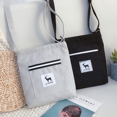 new pattern Canvas bag Korean Edition Small square package wholesale The single shoulder bag Mobile phone bag Diagonal Canvas bag Manufactor Customized On behalf of