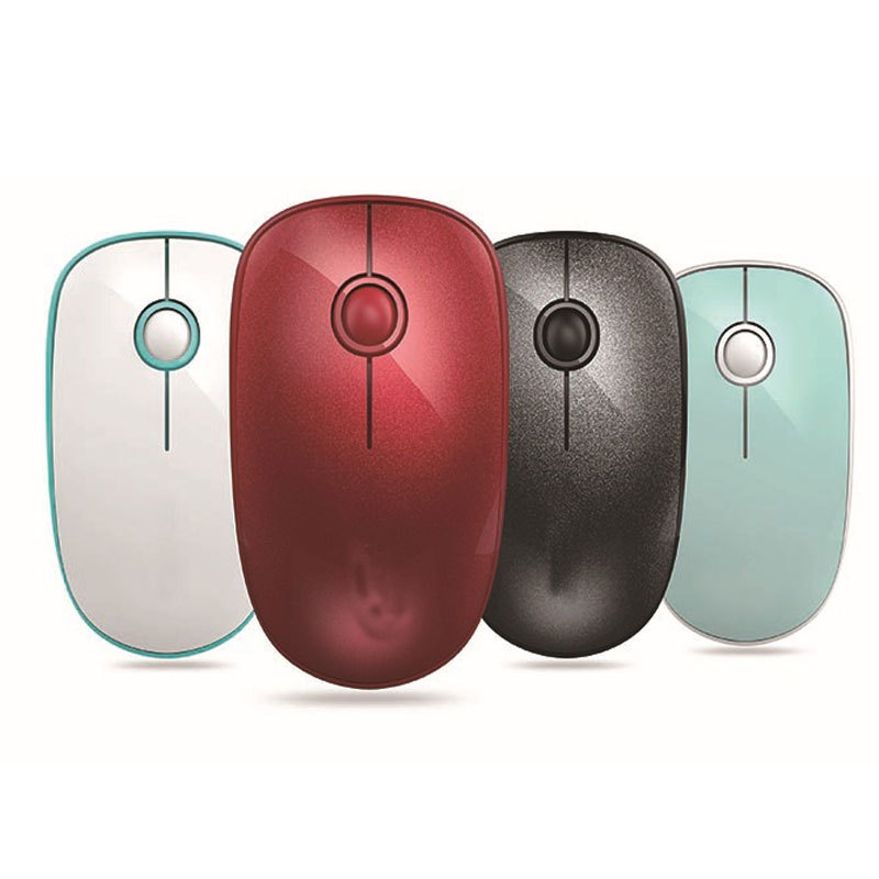 Mute cartoon blue and white wireless mouse