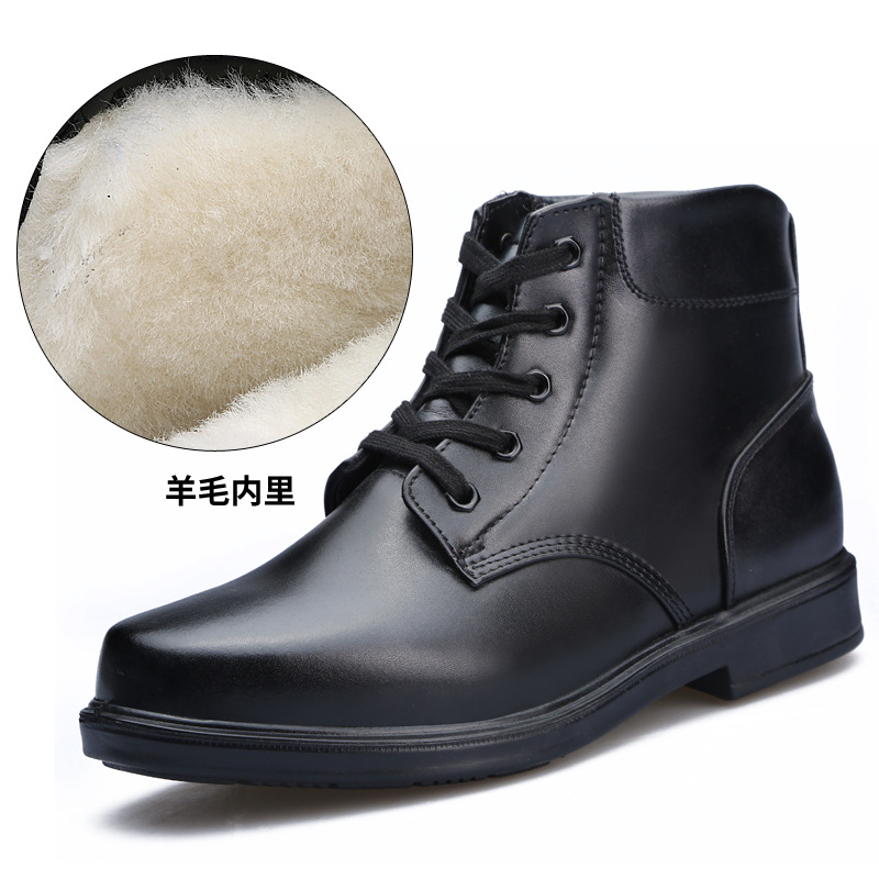 Wholesale authentic 07 winter non-slip wool Warm boots Mufti Boots Captain leather shoes genuine leather Soldier Suede shoes