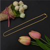 Golden necklace with pigtail, 3mm, suitable for import, Amazon, European style, wholesale