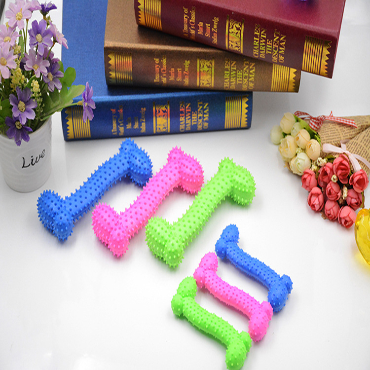 Juguete para mascotas TPR perro juguete tamaño hueso púas molar dientes limpieza mordedura-fábrica de juguetes resistentes en stock