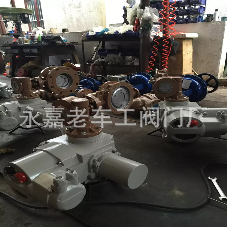 防爆型电动蝶阀 电动对夹蝶阀 D973H-25 DN500 手自一体电动蝶阀