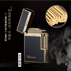 得瑞1009AB充氣高檔朗聲打火機金屬氣體打火機側滑男士可廣告