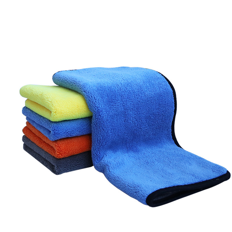 珊瑚绒加厚洗车毛巾擦车巾双面双色多功能汽车清洁工具加厚吸水|ru