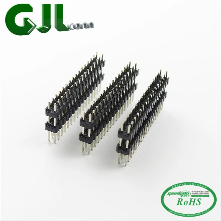 GJLCONN 2.54-2*16P двойной ряд двойной пластиковый штыревой заголовок, верх три, нижних шесть, общая длина 18MM 2.54 двойной ряд пластиковый штырь