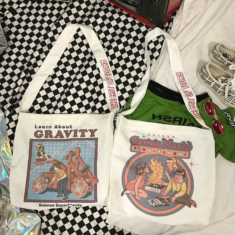 Retro comics, one-shoulder bag, ecological phone bag, American style