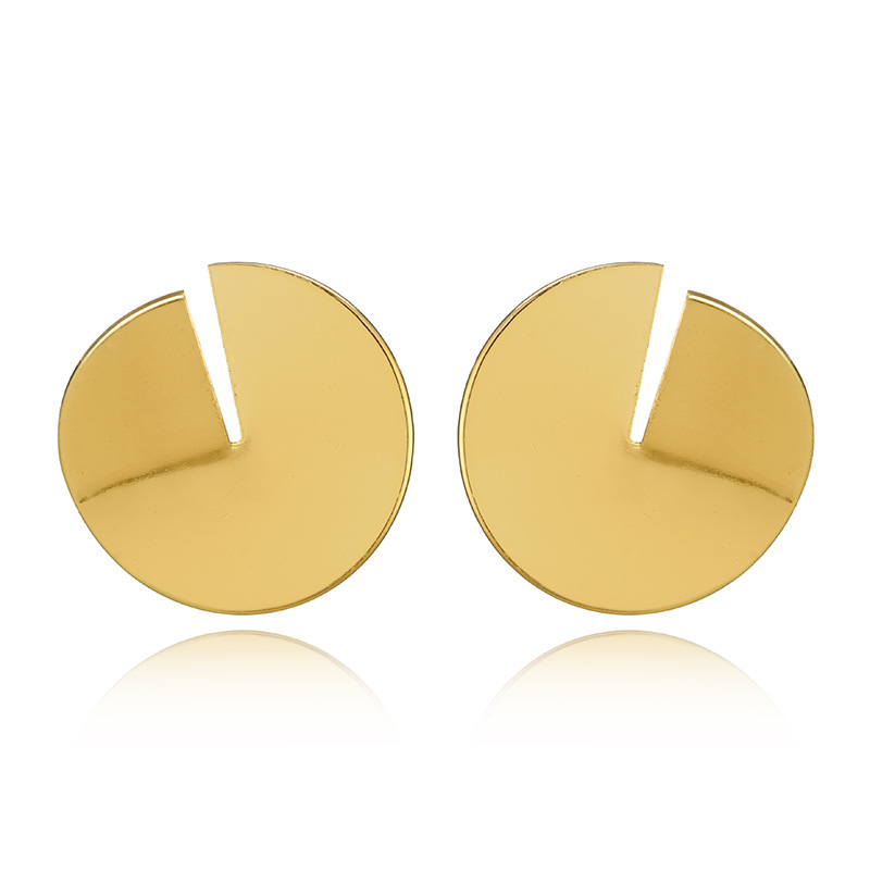 Vintage Alloy Open Metal Disc Earrings display picture 3