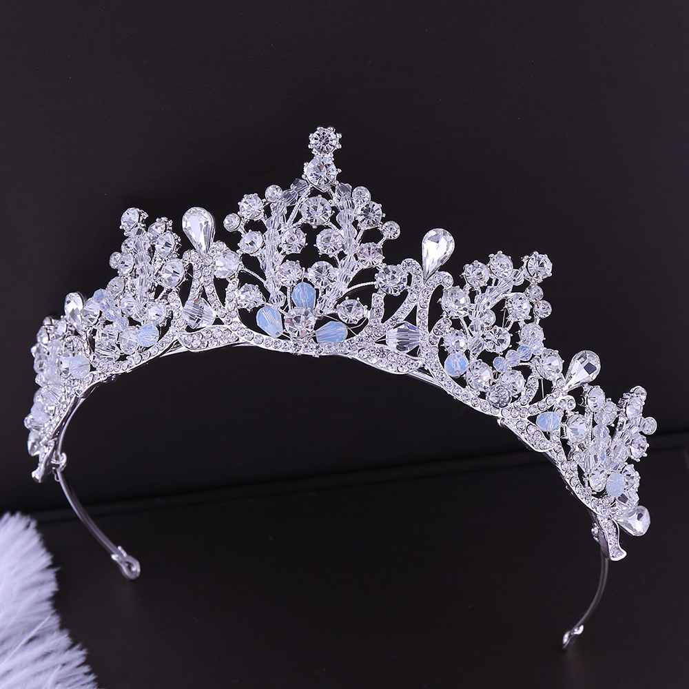 Fashion Crown Flower Alloy Rhinestone Crown 1 Piece display picture 2