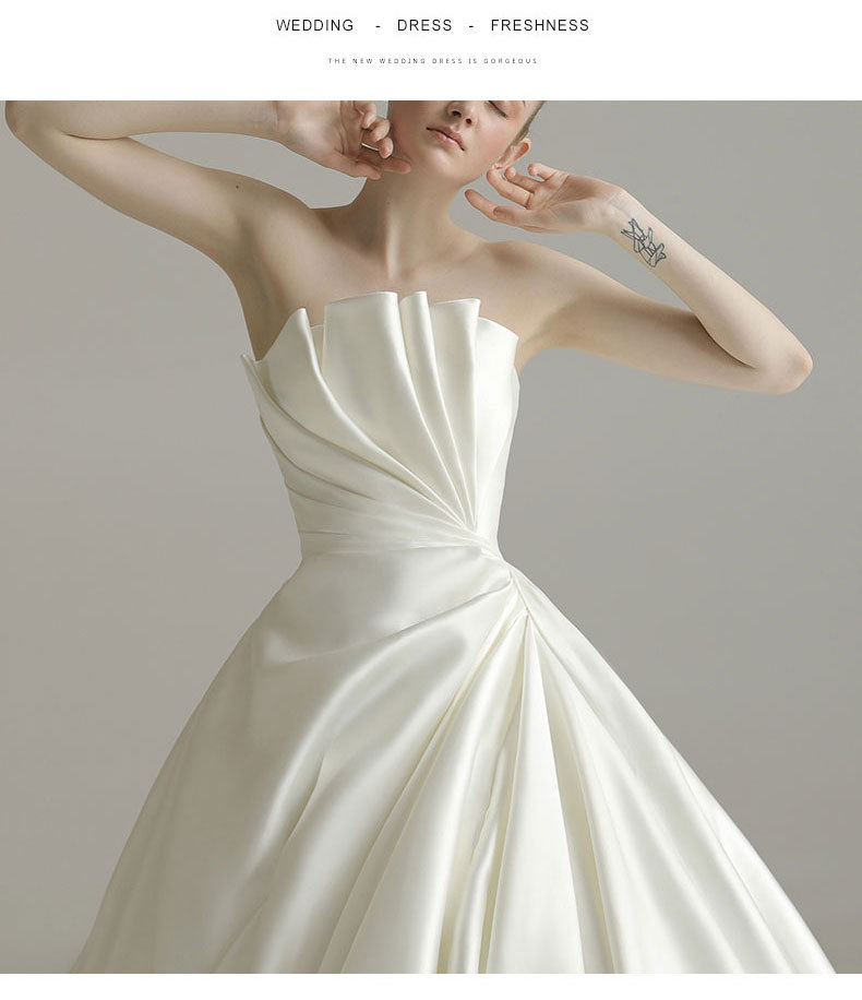 Abito da sposa donna monospalla elegante vestito da cerimonia_voghion.com