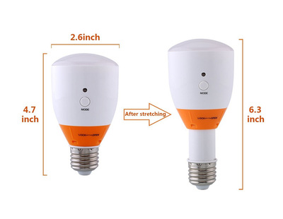 E27灯头LED智能应急灯自动感应应急灯可携带外出零布线大红灯笼芯|ru