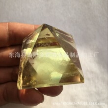 天然黄水晶金字塔黄水晶柱子 摆件办公桌饰品厂家直销