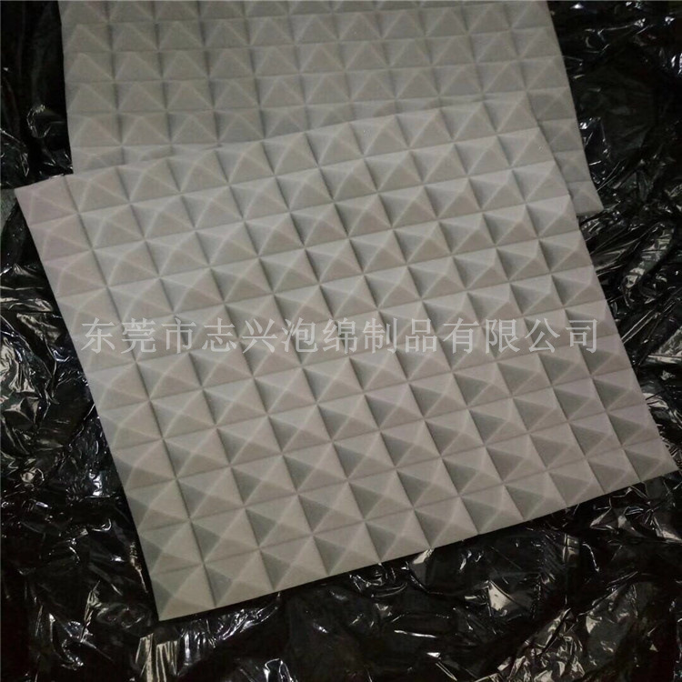 东莞直销防火隔音海绵 泡棉 阻燃波峰海绵 背胶波浪海棉制作