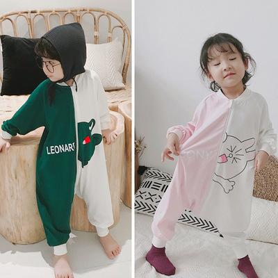 Baby sleeping bags spring and autumn children Long sleeve Sleeping bag Anti Tipi children Conjoined pajamas Home Furnishings