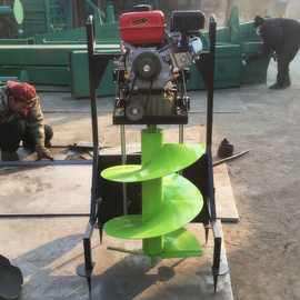 常用挖坑机 全自动植树挖坑机 拖拉机配套挖坑单人手推挖坑机图片