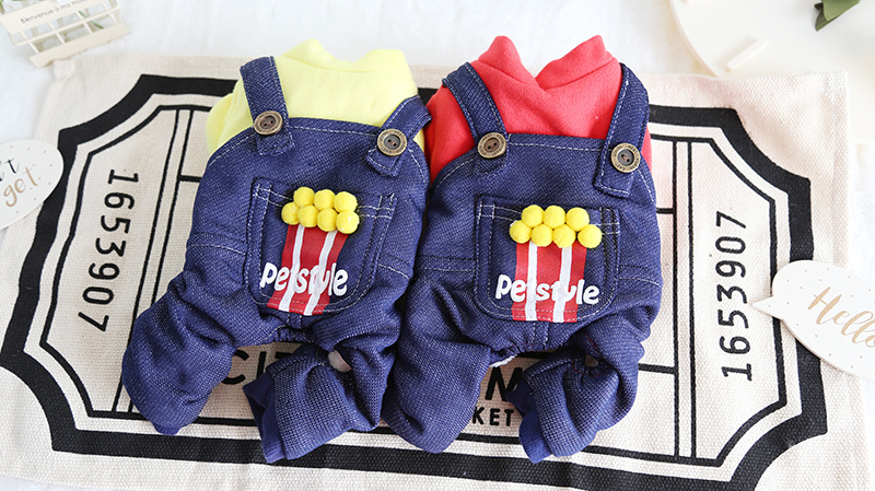 爆米花牛仔四脚衣