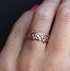 Golden ring, jewelry, accessory, wish, 14 carat, pink gold, simple and elegant design, Birthday gift