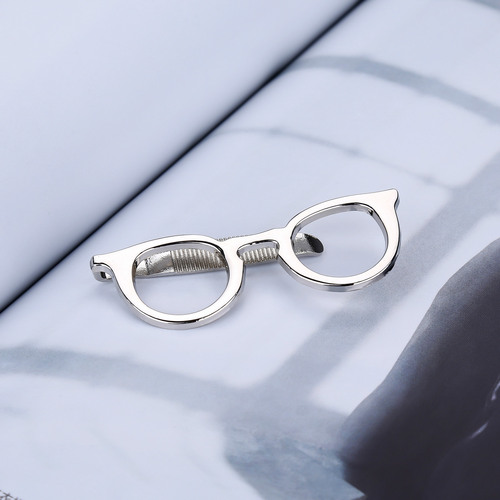AliExpress R sale European and American new fashion glasses tie clip 4 colors available