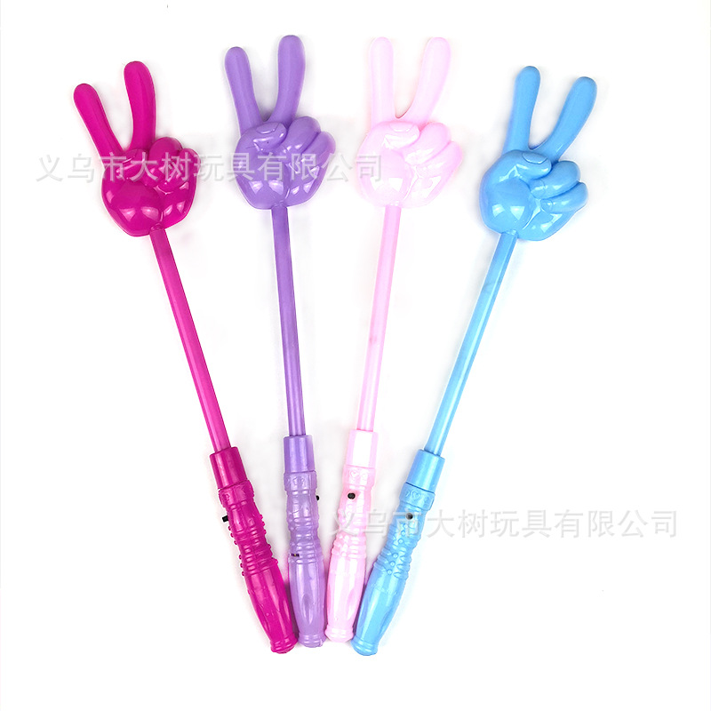 Luminoso Victoria gesto forma Flash Stick pulgar forma palo de luz corona flash palo de juguete al por mayor