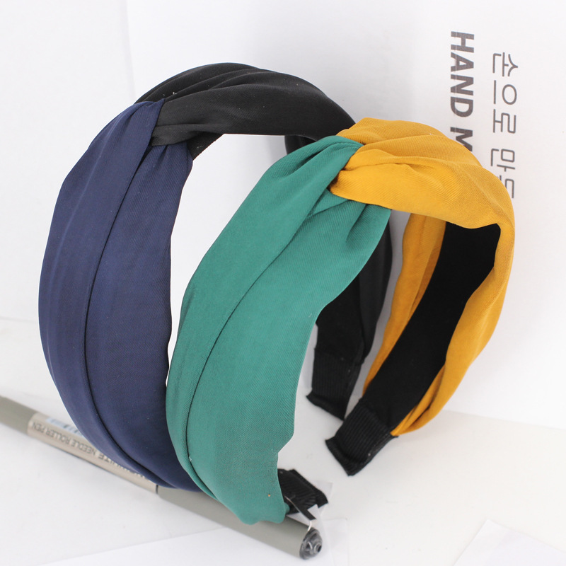 Cross Hair Hoop Spring And Summer Wide Korean Knot Headband display picture 14