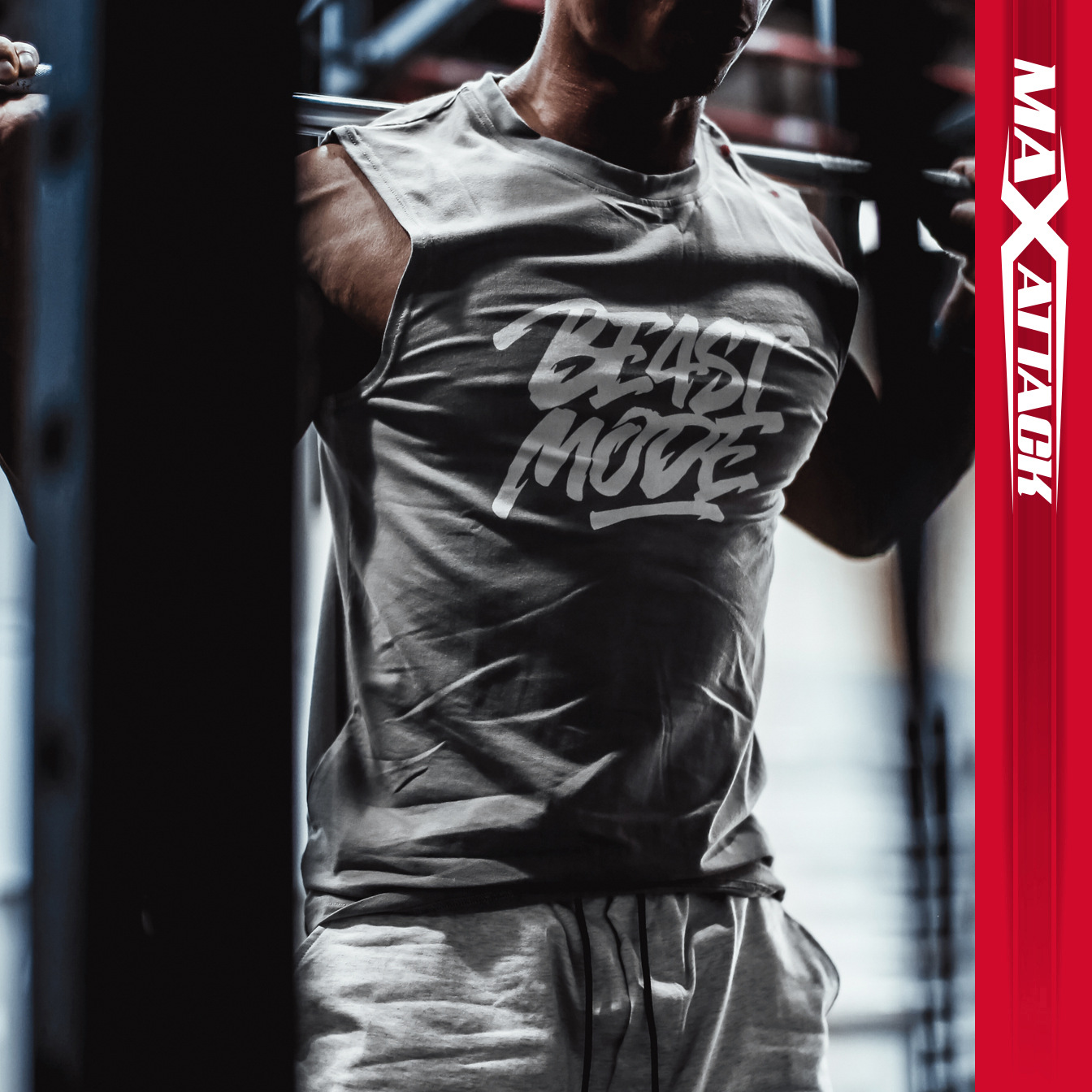 MAXATTACK 透气吸汗篮球跑步运动坎肩 WOD交叉杠铃宽松健身背心男|ms